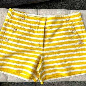 Loft Riviera Shorts - Yellow and White stripes - Size 6